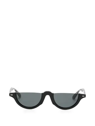 Kenzo Half-frame Sunglasses In Black