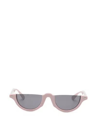 Kenzo Half-frame Sunglasses In Pink