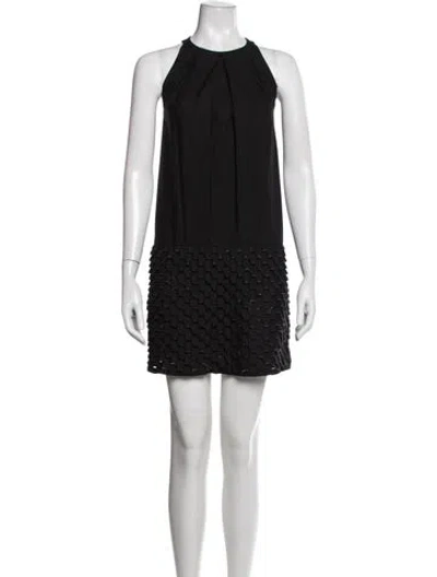 Pre-owned Kenzo Halterneck Mini Dress In Black