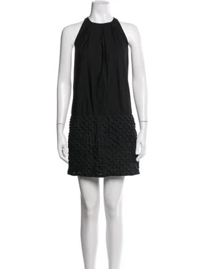 Pre-owned Kenzo Halterneck Mini Dress In Black