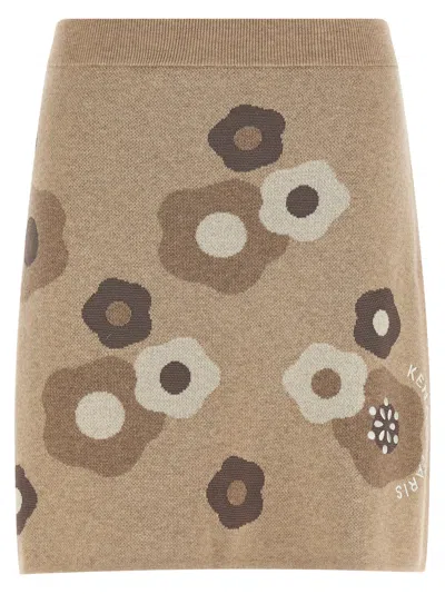 Kenzo Hana Dots Skirt In Neutral