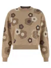 Kenzo Hana Dots Sweaters And Cardigans Beige In Brown