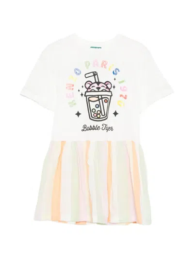 Kenzo Kids' Happy Sweet Dress In White