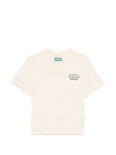 Kenzo Kids' Happy Sweet T-shirt In Neutral