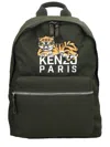Kenzo Versatile Backpack Featuring Multiple Elements In Brown