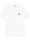 Kenzo White Cotton T-shirt With Embroidered Tiger Logo In White