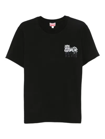 KENZO HAPPY TIGER COTTON T-SHIRT
