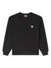Kenzo Tiger Patch Cotton Sweatshirt In Black
