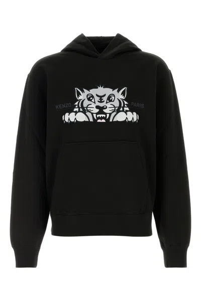 KENZO KENZO BLACK COTTON SWEATSHIRT