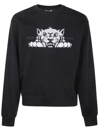 Kenzo " Happy Tiger" Embroidered Classic Sweatshirt Clothing