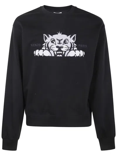 Kenzo Happy Tiger Embroidered Classic Sweatshirt