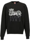 Kenzo "happy Tiger" Sweatshirt In Black