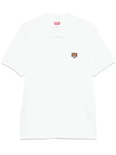 KENZO HAPPY TIGER EMBROIDERED POLO SHIRT