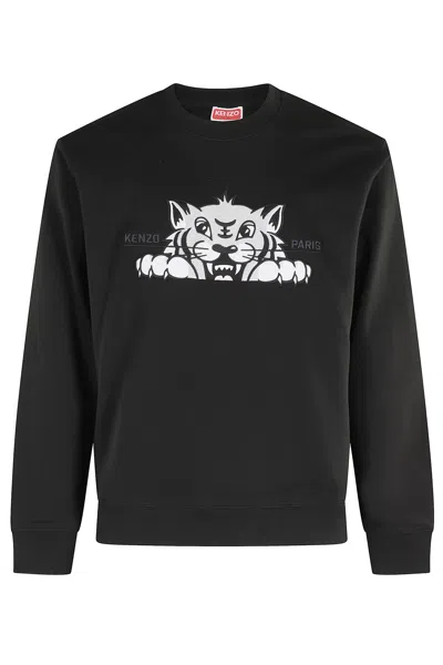 KENZO HAPPY TIGER EMBROIDERED SWEATSHIRT