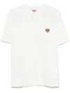 Kenzo "lucky Tiger" Embroidered T-shirt. In White