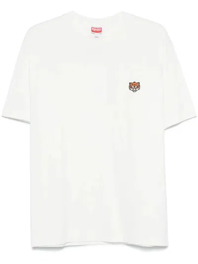 KENZO HAPPY TIGER EMBROIDERED T-SHIRT