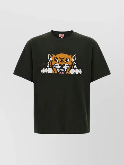 Kenzo ' Happy Tiger' T-shirt In Black