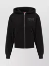 Kenzo Happy Tiger Zip Up Hoodie With Kangaroo Pocket In Black