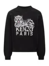 Kenzo Logo-printed Crewneck Sweater In Black