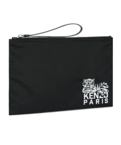 Kenzo ' Happy Tiger' Large Clutch In Black