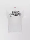 Kenzo Happy Tiger Loose Crew Neck T-shirt In White