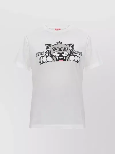 KENZO HAPPY TIGER LOOSE CREW NECK T-SHIRT