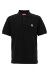 Kenzo Men's Gots Happy Tiger Embroidered Slim Polo In Black