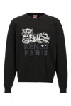 Kenzo "happy Tiger" Sweatshirt In Black