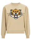 Kenzo 'happy Tiger' Crew Neck Sweatshirt In Brown