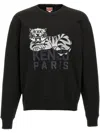 Kenzo "happy Tiger" Sweatshirt In Black