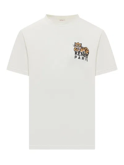 Kenzo Happy Tiger T-shirt In White