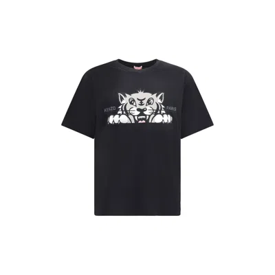 Kenzo Men Happy Tiger T-shirt In Black