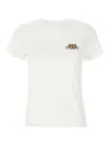 Kenzo Happy Tiger Print T-shirt In Blanco
