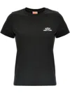 Kenzo Happy Tiger Print T-shirt In Black