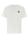 Kenzo White Crewneck T-shirt With Logo Patch On The Front In Cotton Man In Gray