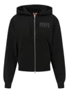 Kenzo Happy Tiger Zip Up Hoodie With Kangaroo Pocket In Black