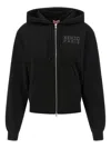 Kenzo Happy Tiger Zip Up Hoodie With Kangaroo Pocket In Black