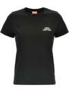 Kenzo Happy Tiger Print T-shirt In Black