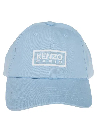 Kenzo Logo-embroidered Cap In Blue