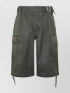 KENZO HEMMED TROUSERS WITH BELT LOOPS AND CARGO POCKETS