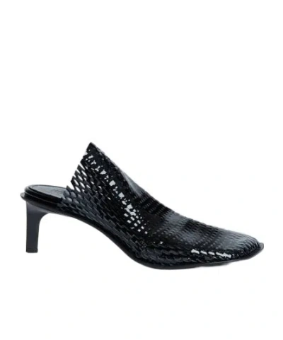 KENZO 'KENZO-SHOMI' HEELED MULES IN PERFORATED LEATHER