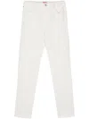 Kenzo Mid-rise Tapered-leg Jeans In White