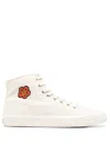 Kenzo High-top Canvas Sneakers In Neutrals