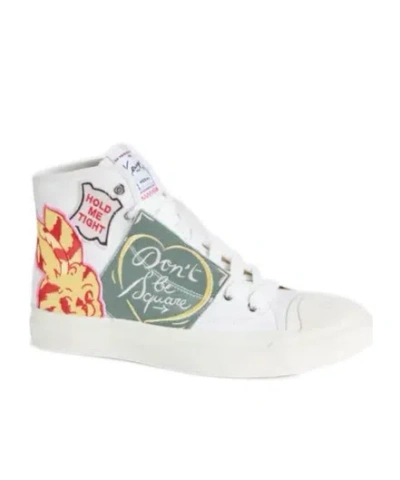 Kenzo High Top Sneakers In White