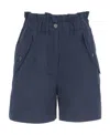 Kenzo High-waisted Cargo Shorts In Blue