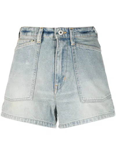 KENZO HIGH-WAISTED DENIM SHORTS