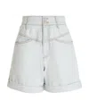 Kenzo High-waisted Denim Shorts In White