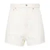 Kenzo High-waisted Logo Patch Shorts In White