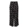 Kenzo High-waisted Logo Print Pants In Black