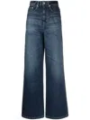 Kenzo High-waisted Straight-leg Jeans In Blue